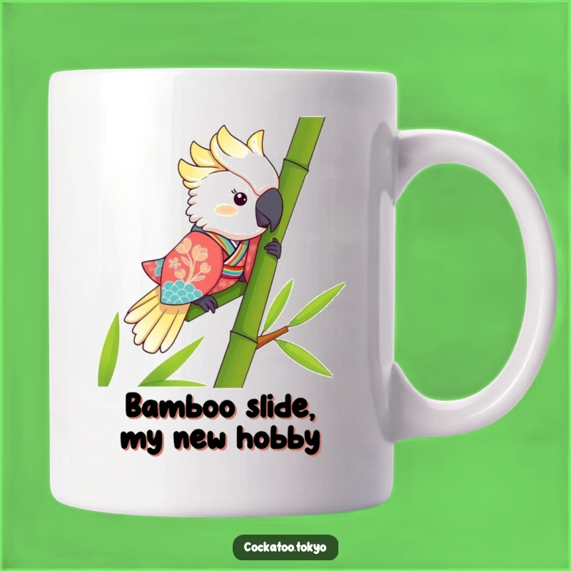 Funny Kawaii Cockatoo Bamboo Slide Mug: A Hilarious Gift for Bird Lovers