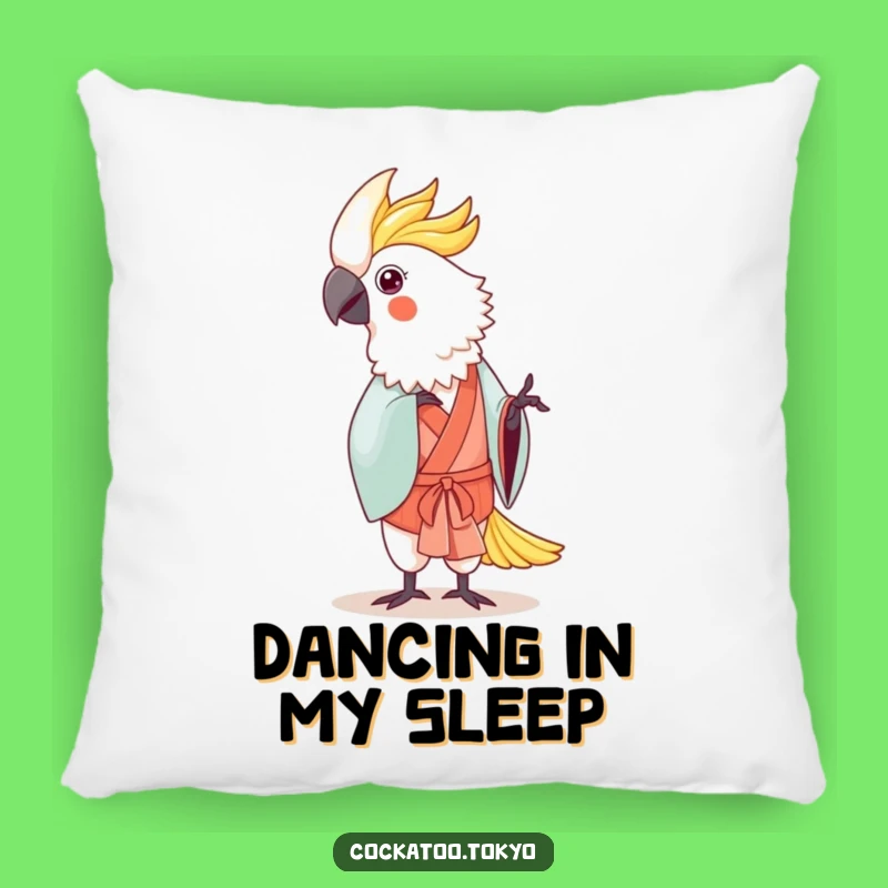 Funny Kawaii Cockatoo Dance Pillow: Cozy Traditional Comfort