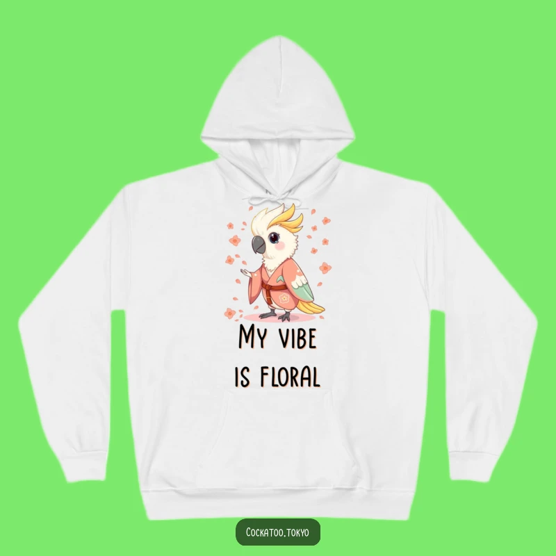 Funny Charming Cockatoo Hoodie: Flowing Kimono Comfort, Cozy & Whimsical Bird Apparel, Perfect Funny Gift