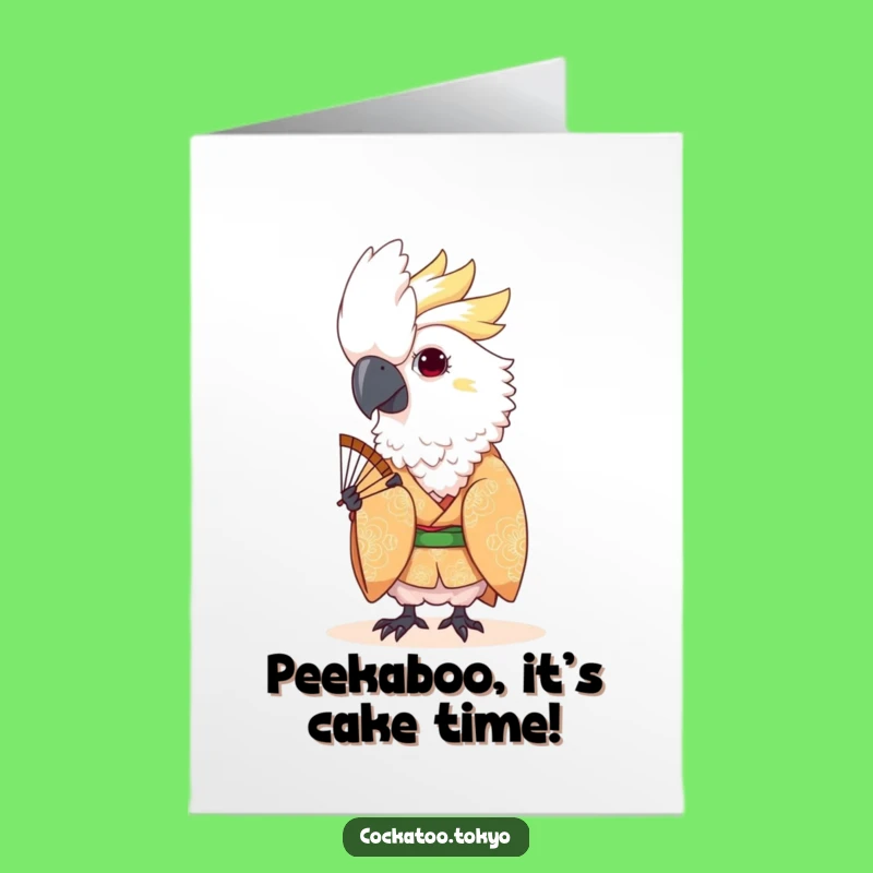 Funny Free Printable Birthday Card: Peek-a-Boo Cockatoo - Hilarious Downloadable Gift!