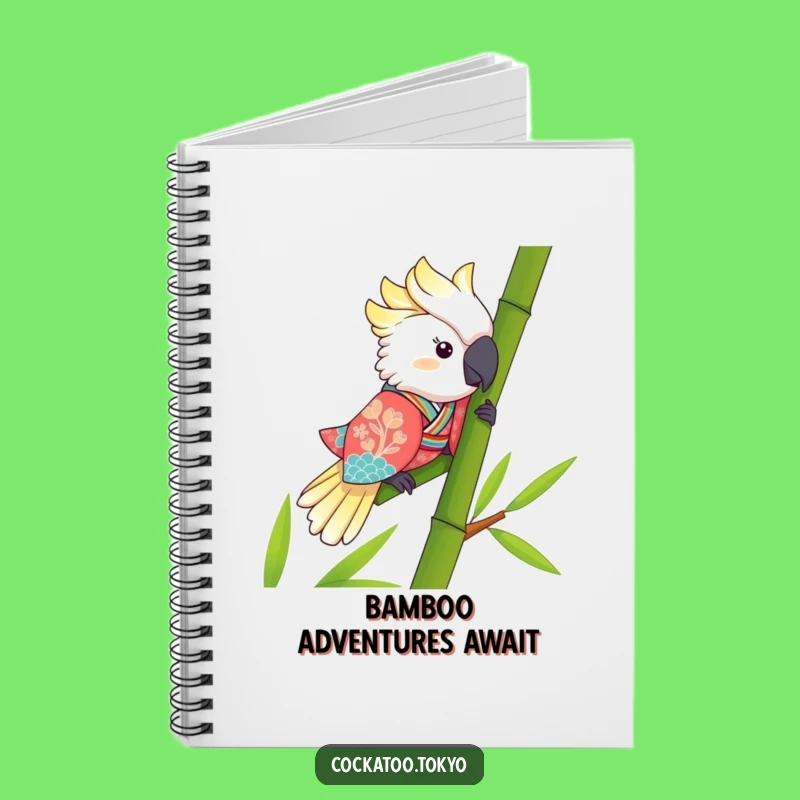 Funny Kawaii Cockatoo Bamboo Slide Notebook: Hilarious Journal for Ideas